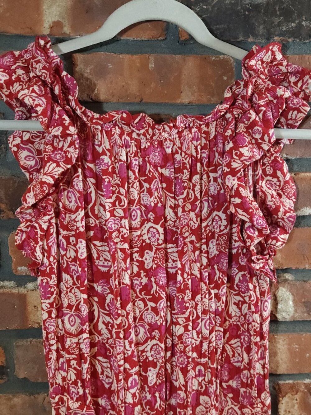 Natural Life Havana Nights Floral Print Tiered Ruffled Maxi Dress Boho Women's S - Picture 10 of 12